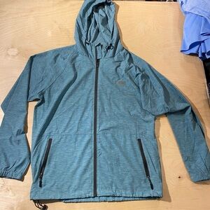 Ocean Coast Men's Teal Hooded Jacket Large (LW)